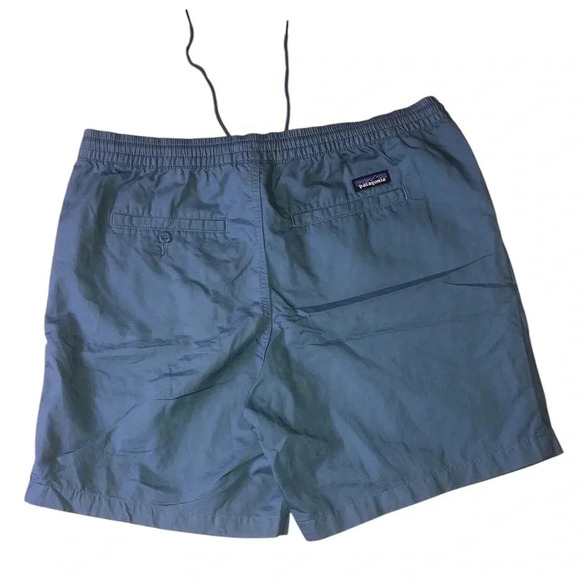Sold Patagonia Blue Organic Hemp Volley 7" Inseam Stretch Waist Shorts XL - Picture 4 of 5